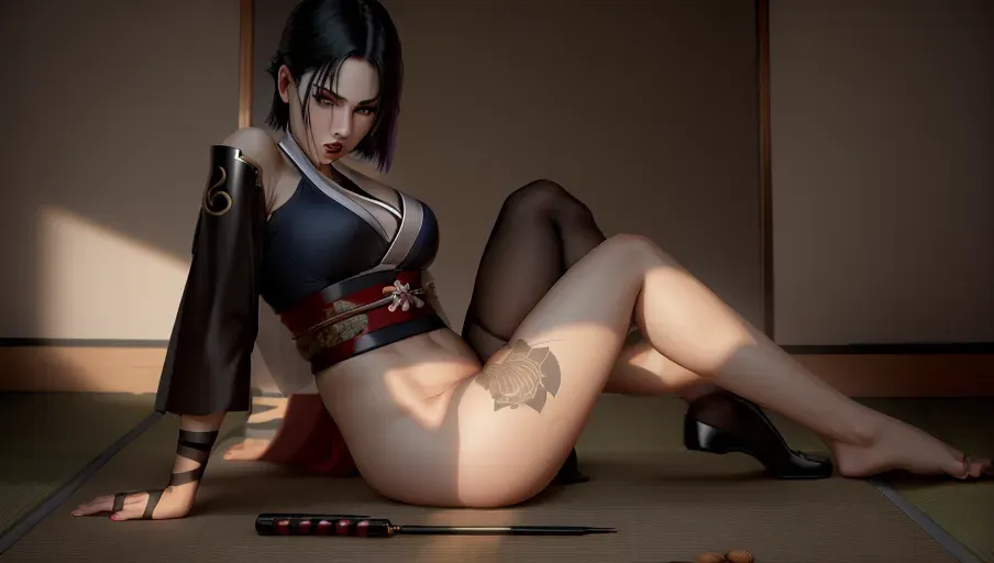 1girl, half body , detailed face, beautiful::5, gorgeous::5, attractive::5, pretty::5, stunning::5, sexy::5, flawless::5, shapely::5, sensual, dirty::5, fatal, lethal, deadly, hurt::5, bruised::5, feudal japan::5, japanese , seductive, surprised, startled, stunned, attacked, ambushed, assaulted, frightened, terrified, alarmed, scared, spooked, panicked, fearful, terrorised, moody lighting::5, night::5, short hair, dark hair, black hair, parted hair, almond shaped eyes, thin lips, solo , masterpiece, ultra high res, professional, photo referenced::5, soft feminine facial features, 27 years old, slender, slim, lean, lithe, pale skin, kimono, dark blue kimono, saliva, saliva dripping, summer, thin clothing, sweat, sweaty skin, shiny skin, purple eyeliner, small breasts::5, head twisted, head turned, bra, blood::5, bleeding::5, pain::5, feet, foot, dorsal, toes, toe, head tilt, mouth open, mouth agape, parted lips, bending, bent, 1 character, upper body leaning, upper body forward, upper body bent, arms by the side, turning, head turned, breast covered, chest covered, kimono, skirt, stockings, thin stockings, black stockings, thin socks,