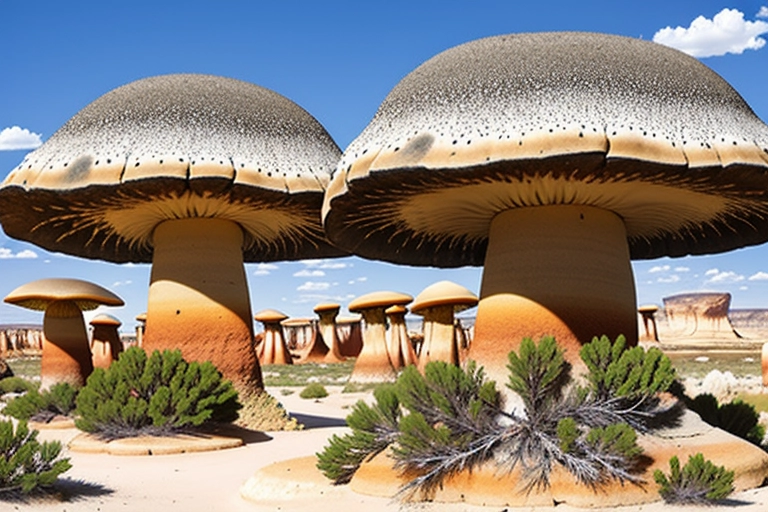 Bisti,De-Na-Zin Wilderness Wilderness, new mexico, huge boulder mushrooms
