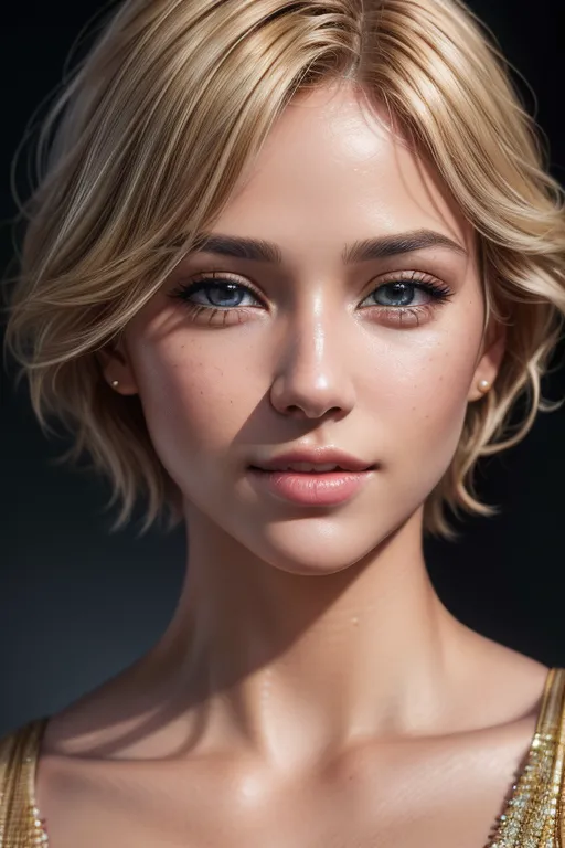 8k High resolution photorealistic colored picture of a blonde female, short hair, grey eyes, High Definition skin, high definition hair, big eyes, long eyelashes,
(<lora:dpmg_add_detail:0.8>), detailed glossy eyes, beautiful lips, detailed face, detailed textured skin, photorealistic, realistic detailed hair, pretty teeth, textured imperfect skin, realistic pretty feet, (accurate realistic eyes), realistic teeth, realistic mouth, pubic hair, realistic skin color, realistic skin tone, realistic hair color, realistic hair tone, accurate skin color, accurate skin tone, accurate hair color, accurate hair tone, pretty teeth, textured skin, (pores),
(8k RAW photo), (best quality), (masterpiece:1.3), (photo-realistic), hair highlighted, UHD, Nikon Z5, (50mm lens), f2.8, sharp focus, tack sharp, dof, film grain, Fujifilm XT3, (bokeh), subsurface scattering, volumetric lighting, focused, dynamic pose, dramatic angle, dramatic lighting, cinematic composition, HDR, (highest quality:1.8), highest resolution, (photo-realistic:1.72), --s 200 --v 5.2,
