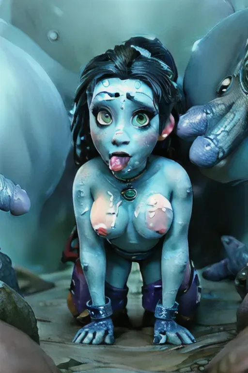 Elf space marine is fucked by humanoid tentacled aliens, massive tits, big ass, perfect face, detailed facial features, supermodel, tentacles fuck elf space marine, moon landscape, space, dark blue space marine armor, elf space marine drenched in green cum, black hair, ponytail, crying, in pain, screaming, torn spacesuit revealing tits and ass, all cocks are very long and very thick, all cocks are massive, angry, gold pauldrons, overflowing creampie, stomach bulge, tentacles impregnate elf space marine, triple penetration in pussy, triple anal penetration, cum pours from pussy, cum pours from asshole, dpmg_tentacle_sex_v1, dpmg_threesome_v1, dpmg_side_deepthroat_v1, <lora:dpmg_blowbang:.7>