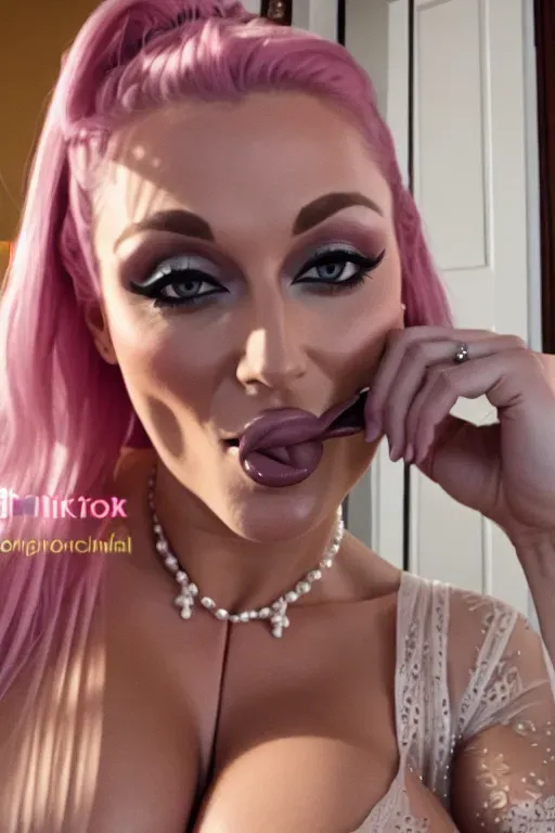 full nudity, big tits, dick between tits, Giving a titfuck blowjob