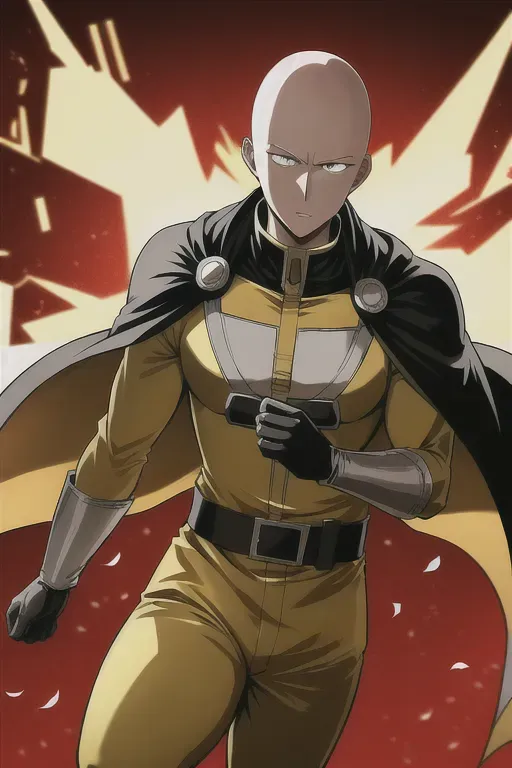 Dopamine Girl - One punch man, 8k wallpaper, best quality, ultra hd, global  lighting, hi-resolution, high quality, yellow suit, white flowing cape, red  gloves, red boots gZz7pDg1baD