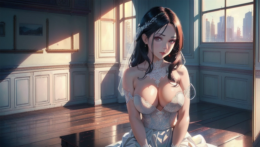 31yo white bridegown, (outfit:1.5), 8k, (erotic:1.6), nice (breasts:.4) with nice nipples, dynamic scene, digital photo, simple background,
black-colored hair, horny face, bites lips, look at the camera, red-colored eyes, pale skin that glistens in the sun), (beautiful detailed eyes, symmetrical eyes), dramatic lighting, (photorealism), (photorealistic), (8kRAW photomasterpiece), High detail RAW color photo, a professional photorealistic, (highest quality), (best shadow), (best illustration), ultra high resolution, highly detailed CG unified 8K wallpapers, physics-based rendering, photo,realistic, realism, high contrast, hyperrealism, photography, f1 6 lens, rich colors, hyper-realistic lifelike texture, cinestill 800
in chair,