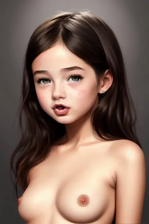 Dopamine Girl A Digital Painting Of A Cute Girl Naked Getting