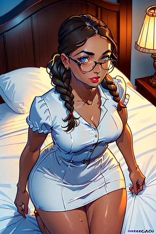 My best friend is a cute Christian lady, 30 years of age, mom, offspring of a pastor, wife of a deacon, sexy, submissive, half naked, dark blonde hair, hair is braided, ((Alexandria Ocasio-Cortez)), blue eyes, thick frame glasses, curvy figure, small perky breasts, thin waist, curvy hips, thicc ass, full thighs, thigh gap, wearing a modest pink easter sunday dress with frills, her bottom is naked, naked wet aroused clit, naked aroused vagina, naked throbbing brown anus, bending over on all fours, crawling on my bedroom floor, presenting me her spread open ass, completely showing off her ass, just beside the bed, begging, needing my cock, wanting to bear my seed, ((high definition)), ((4k quality)), ((excellent lighting)), ((great shading)), ((pristine detail)), ((really clear picture)), ((beautiful vibrant colors)), ((accurate at lower prompt guidence)), ((ultra realistic)), (((five fingers per hand))), (((two arms per person))), (((two legs per person))), (((two hands per person))), (((two feet per person))), ((((100 percent according to prompt))))