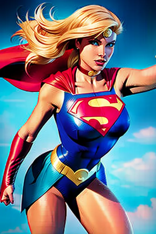 <lora:dc_marvel_v1:1> powergirl, super hero, dynamic pose, long hair, costume