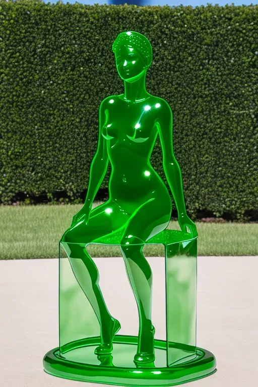 Dopamine Girl Glass Sculpture Of A Naked Girl Completely Transparent