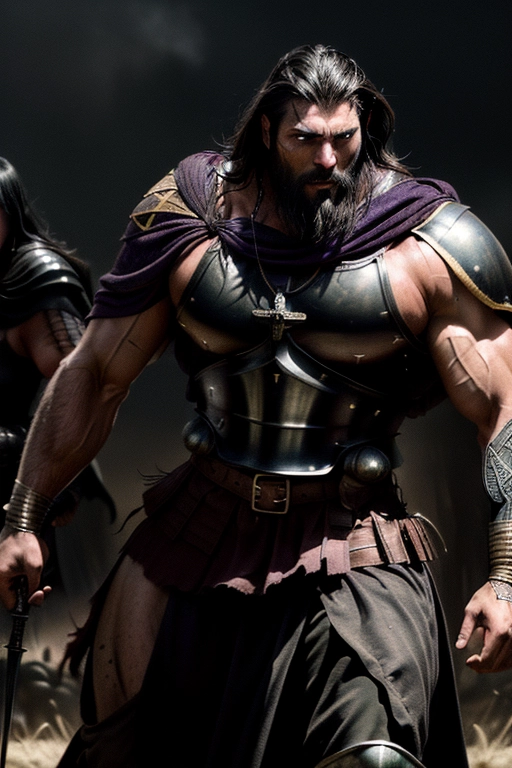(A professional photograph of a huge muscular caucasion male warrior fighting through a battlefield to reach his beautiful and voluptuous latina female lover)
Male subject has black hair and a short trimmed beard
Male subject is wearing black fantasy plate armor
Female subject is wearing a sexy black silk dress with silver and purple trim
Female subject is curvy and has latina features
Female subject appears frightened
(((background is very dark medieval battlefield)))
<lora:dpmg_add_detail:1>