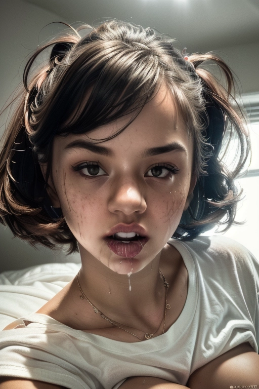 <lora:KpxWkLqox25_Mikayla:1> , (female, toned, fit:1.2))), (cum on her),
open mouth, Full eyelashes, blue eyes, pink hair, high cheekbones, narrow hips, thin thighs,
((topless)), tattoo,
(((she is on the bed))), (((she is wearing a torn, ripped, cut t-shirt))), 5 fingers,
Ultra detailed face features, Ultra detailed skin features, Ultra detailed pouting full lips, Ultra detailed eyes features, Ultra , Ultra detailed features, (realistic hair texture:1.1), <lora:dpmg_fucked_from_behind:1>,
((she is being lifted and fucked by a sexy vampire_man)), brutal, beaten, grabbed, held, violent sex, (((raped_sex:1.2))), (((molested))),
Beautiful face,
( soft light, atmospheric lighting),
(((captured with a 85mm lens:1), (sharp focus), bokeh, bokeh lighting, ultra best quality, ultra high quality, ultra high resolution, ultra high realism, ultra high realistic, ultra high masterpiece 1.2, ultra cinematic effects, foreground focus, foreground lighting, ultra cinematic lighting, ((ultra perfect teeth)), ultra perfect accurate portrait, super ultra accurate, ultra detailed, ultra accurate detailed, surrealism, ultra unreal engine, intricate, epic, hyper realistic, ultra detailed photograph, detailed gorgeous face,
<lora:dpmg_3d_rendering:0.1>, <lora:epiCRealLife:1>,<lora:dpmg_add_detail:0.5>, <lora:epi_noiseoffset2:1>,
32k, HDR, highest quality, highest resolution, absurdres, smooth, (soft lines), (soft edges), (perfect edges), (soft lighting), (soft glow), (cinematic lighting), (cinematic composition), (photorealism:1.37), (masterpiece:1.72), --s 750 --v 5.2,