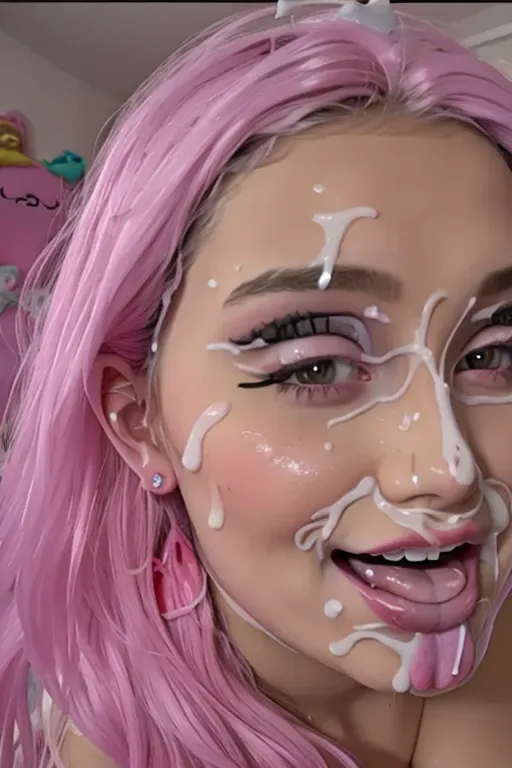 dpmg_awaitingtongue_v1,wearing hello kitty, best quality, 1girl, nsfw, oral, , disdain, digital art, photorealistic, cum, semen, thick load, jizz, nut,