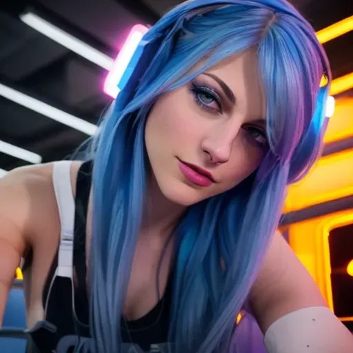 Dopamine Girl Close Up Shot 21 Year Old Melissa Benoist Caucasian A Gothic Streamer Slim 