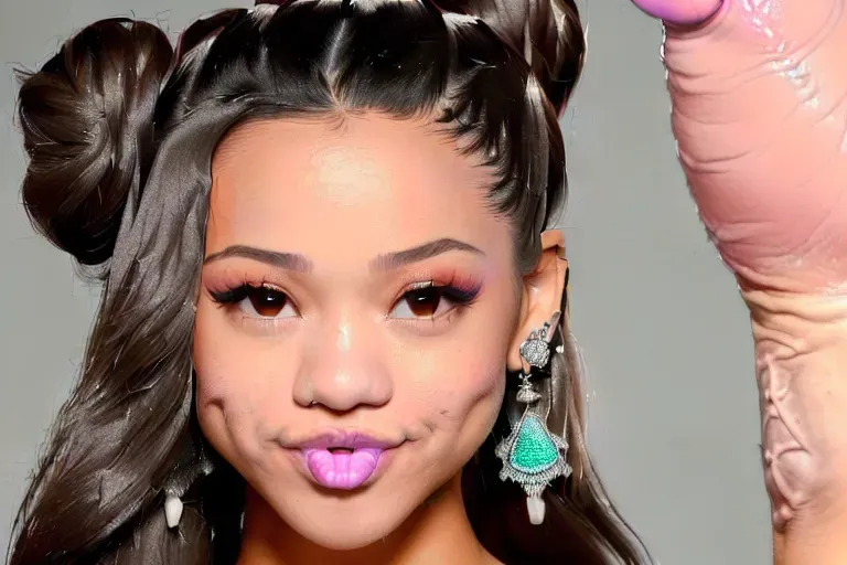 a 8k high resolution photo of smiling jenna ortega ((((looking straight into the camera)))) ((((Lacey tee)))) revealing nipples (((((pov view of her spreading and throbbing tight pussy from a huge hard cock))))) (((detailed female anatomical features))) curved eyelids beautiful lips textured skin (messy bun hairstyle)