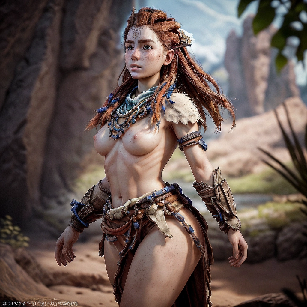 <lora:jgbMXRJDzWy_AloyZD:1>
a Nude photo of beautiful goddess Aloy. <lora:dpmg_add_detail:1> Foreground, background, focal point, depth of field, freckles, wide hips, thicc plump ass, detailed intricate face, symmetrical facial features, perfect eyes