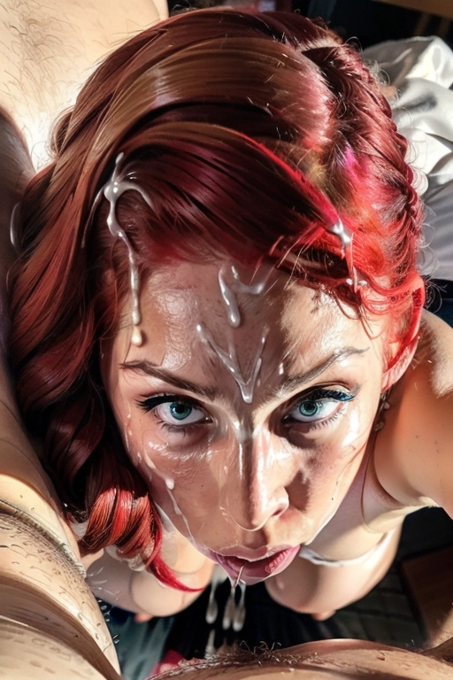 <lora:PN7xrGpnVMg_Ashlee:0.9>, (muscled_bitch:1.4), (real life), (female, hard features), (toned body, flat chest:1.3), glistening skin, fair skin, pale skin, (detailed skin texture, goosebumps), (((red_hair, elegant braided hair))), (((military bikini))), (((disgusted expression, offended, <lora:2YEx5PWnbD4_Disgu5ted_:0.5>))), (((she is lying flat on her back, on a bed))),
(((POV of a man straddling her waist, POV masturbation, (POV penis:1.2), <lora:PN7xrGpnVMg_LukePOV:0.5>))), (((cum on her face:1.4))), (POV from above:1.5),
(best quality), <lora:dpmg_add_detail:0.5>, beautiful,(high resolution), (((masterpiece))), (uhd), (8k),