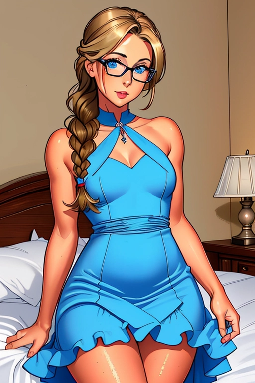 My best friend is a cute Christian lady, 30 years of age, mom, offspring of a pastor, wife of a deacon, sexy, submissive, half naked, dark blonde hair, hair is braided, Emily Beth Rickards, blue eyes, thick frame glasses, slim figure, small perky breasts, thin waist, curvy hips, thicc ass, full thighs, thigh gap, wearing a modest pink easter sunday dress with frills, she is holding the hem of her dress up, naked wet aroused clit, naked aroused vagina, naked throbbing brown anus, crawling on my bedroom floor, presenting me her ass, showing off her ass, just beside the bed, begging, needing my cock, wanting to bear my seed, ((high definition)), ((4k quality)), ((excellent lighting)), ((great shading)), ((pristine detail)), ((really clear picture)), ((beautiful vibrant colors)), ((accurate at lower prompt guidence)), ((ultra realistic)), (((five fingers per hand))), (((two arms per person))), (((two legs per person))), (((two hands per person))), (((two feet per person))), ((((100 percent according to prompt))))