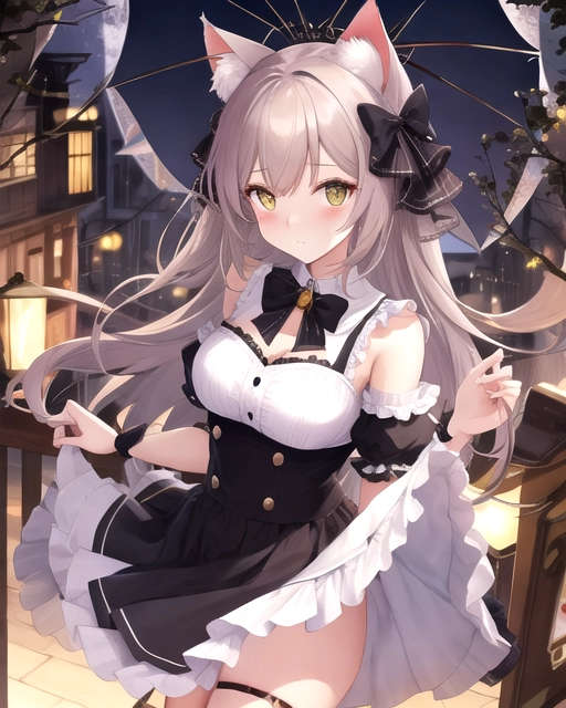 best quality, girl, , detailed background, cat girl