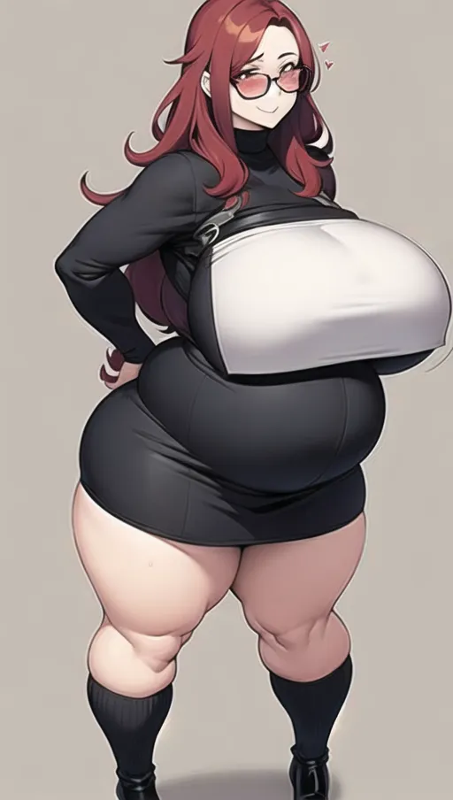 Dark red hair, sexy glasses,Sexy women,
sexy teacher, classroom background ,big boobs,pregnant gigantic belly,fat belly and fat boobs,weight gain, weight gain big belly, gigantic fat belly,fat belly ,huge pumped up belly, nylon Socks, black high heels boots, nude boobs, a huge massive belly 2 times the size of the person, ((before and after weight gain)) ,<lora:dpmg_pov_Big_fat_belly:1> ,