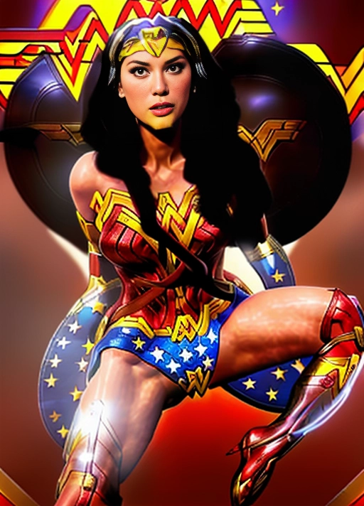 An illustration of a tearful frightened (((((Wonder Woman))))) with her legs spread as she sits on the huge erect clock if a black man, getting ((((fucked very deep)))). Her eyes are full of ((tears)), her mouth wide open in anticipation, (((thick cum oozing over the thick cock and between her legs))), red scratch marks and bruises on her legs and arms.