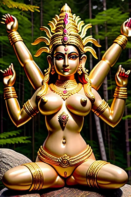 Dopamine Girl A Photo Shot Of Indian Goddess Durga Devi With