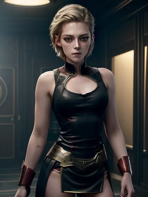 realistic 8k HD photograph, (((Natlie Dormer)))((((Kristen Stewart)))),(((as a superhero)))(((floating over a city))),((smirking))(((undressing)))(((wearing a legless sleeveless Asgardian costume))),((very sexy pose)),(((perky breasts))),(((very slender athletic body))),(((very short pixie cut hair)))((undercut)), five slender fingers, beautiful face, beautiful lips,detailed large eyes,curved eyebrows,cgsociety,cinematic lighting,studio lighting,professional,editorial
