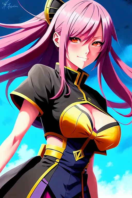 a digital painting of a anime woman