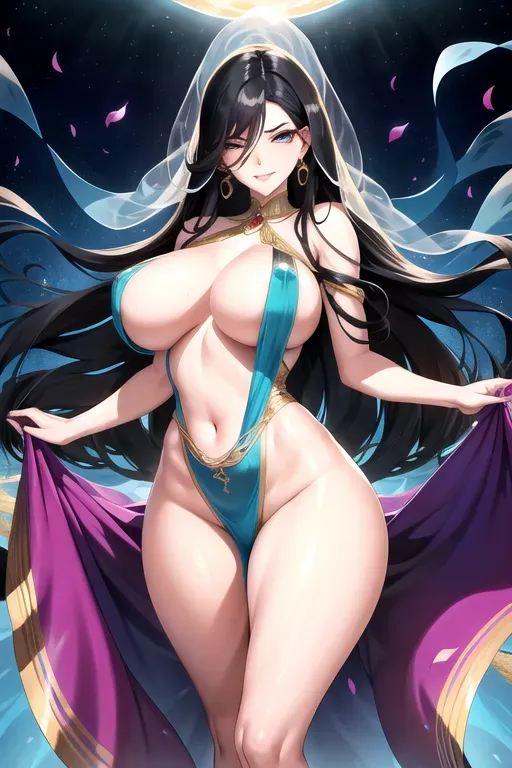 Tall and graceful stature, radiant and flawless skin, often with an alabaster glow, piercing alluring eyes in captivating shades of blue, green, or brown, long flowing hair that shimmers like sunlight, water, or the moon, delicate facial features with a magnetic allure, perfectly arched eyebrows that frame her gaze with elegance, full rosy lips that hold the promise of secrets and desires, voluptuous and curvaceous figure that embodies both strength and sensuality, elegantly sculpted collarbone, shoulders, and neck, waist with a gentle curve that leads to enticing hips, thighs that hold the promise of both strength and softness, legs that move with the grace of a dancer, leaving a trail of beauty in their wake, feet that touch the earth lightly, like petals of desire, tall and graceful, radiant skin, alluring eyes, long flowing hair, delicate features, arched eyebrows, full lips, curvaceous figure, confident posture, mesmerizing presence, beautiful skin and eyes, golden hair, exquisite collarbone and shoulders, graceful hips and legs, feet leaving an enchanting trail, high cheekbones, expressive features, inviting lips, feminine charm and strength, natural aura, flowing hair, expressive captivating eyes, warm and radiant skin, graceful posture, motherly presence, plump comforting lips, symbols of fertility and protection, mystic allure, cascading hair, enchanting eyes, subtle wisdom in skin, ethereal posture, curvaceous allure, intriguing features, tempting lips, water-associated aura, expressive eyes and compassion, radiant skin, graceful posture, nurturing presence, divine motherhood, regal allure, vibrant aura, nature-linked hair, earthy eyes, sun-kissed skin, festive posture, curvaceous celebration, expressive playfulness, enchanting lips, sensual presence, captivating hair, alluring eyes, mysterious skin, passionate posture, confident allure, tempting lips, mysterious charm, river-linked hair, universe-evoking eyes, motherly warmth, regal posture, authoritative allure, wise features, kind lips, serene presence, cat-like grace, nocturnal eyes, ancient wisdom in skin, feline allure, commanding presence, oceanic eyes, shimmering hair, mysterious features, lips of promise, curves of confidence, draped elegance, adorned allure, cosmic aura, Graceful and slender body, Eyes that shimmer like deep pools of uncertainty, Long flowing raven-black hair, Porcelain-pale skin that contrasts with her dark hair, Full and luscious lips with a natural flush, Radiant smile with a perfect balance of warmth and mischief, Captivating hips, alluring sides, and shapely waist, Enchanting gaze revealing boundless compassion and unwavering faith, Mesmerizing beauty that seems to radiate from within, Symmetrical facial features, clear and healthy complexion, bright and expressive eyes, full and well-shaped lips, well-maintained hair (short, long, curly, or straight), well-proportioned body shape, healthy body weight and muscle tone, good posture, graceful and confident movement, stylish sense of fashion, well-groomed appearance, infectious smile, radiant and genuine smile, well-defined cheekbones, long and shapely legs, toned and strong arms, delicate and elegant hands, clear and articulate voice, natural and understated makeup, high level of personal grooming and hygiene, distinctive and unique features, well-proportioned and shapely eyebrows, a healthy level of energy and vitality, natural and effortless charm, captivating and engaging eyes, confident and comfortable body language, alluring and expressive facial expressions, graceful and fluid movements, well-proportioned and graceful neck, strong and healthy-looking nails, silky and lustrous hair texture, defined collarbones, proportionate waist-to-hip ratio, natural, minimalistic beauty with no makeup, balanced and symmetrical body proportions, relaxed and open body language, soft and smooth skin texture, elegantly arched back, well-maintained and styled hair, unique and captivating style choices, confident and relaxed posture, Symmetrical facial features, clear and smooth skin, bright and expressive eyes, full and well-defined lips, well-groomed and styled hair, fit and toned body, proportionate body shape, healthy body weight, good posture, confident and engaging smile, athletic and energetic appearance, stylish and fashionable sense of dress, well-maintained nails, well-groomed eyebrows, long and shapely legs, defined cheekbones, hourglass figure, youthful and fresh appearance,