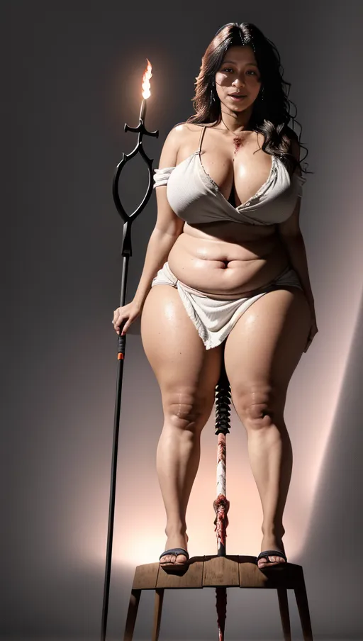 ((the woman is dead)), ((natural skin)), (detailed facial features), ((8k resolution photo)), (see full body), Latina, thick legs, (((plump woman))), inert, lifeless, (((impaled))), mouth slightly open
